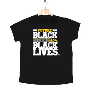 black 100% organic cotton toddler short sleeve t-shirt "Future Black Greeks for Black Lives" future sigma gamma rho paraphernalia apparel