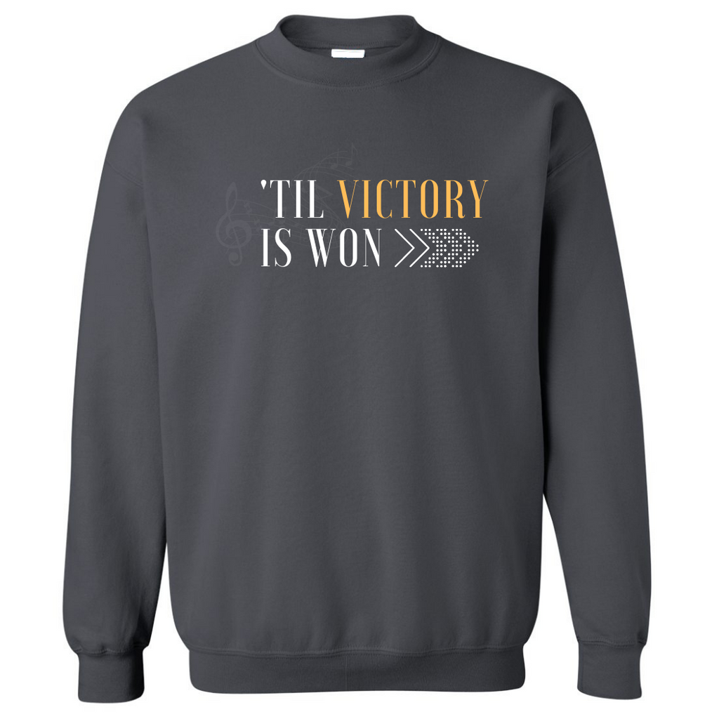 'Til Victory is Won Crewneck Sweatshirt (Asphalt)