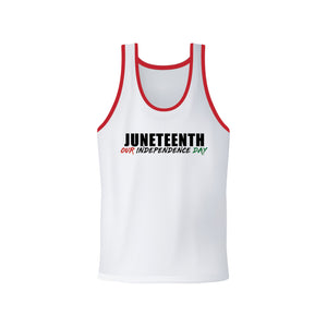Juneteenth - Our Independence Day Tank (White/Red)